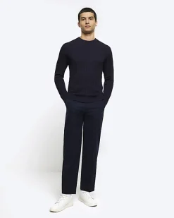 River Island slim fit waffle texture jumper< Jumpers & Cardigans
