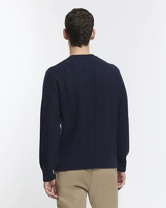 River Island slim fit wool blend crew jumper< Jumpers & Cardigans