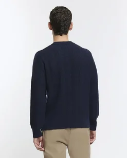 River Island slim fit wool blend crew jumper< Jumpers & Cardigans