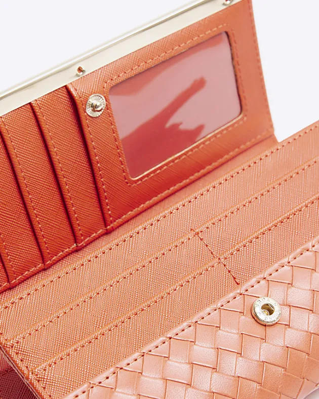 River Island Orange embossed weave purse< Bags, Purses & Luggage