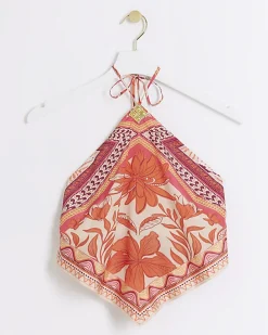 River Island floral halter neck top< Swimwear & Beachwear