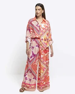 River Island floral oversized beach shirt< Swimwear & Beachwear
