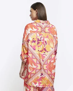River Island floral oversized beach shirt< Swimwear & Beachwear