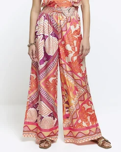 River Island floral wide leg trousers< Trousers