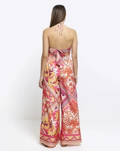 River Island floral wide leg trousers< Trousers