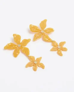 River Island Flower Drop Earrings< Jewellery