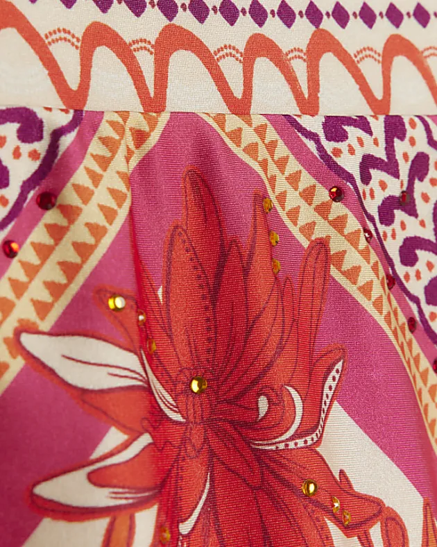 River Island high wasted scarf print bikini bottoms< Swimwear & Beachwear