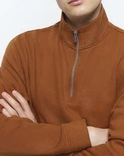 River Island regular fit funnel sweatshirt< Hoodies & Sweatshirts