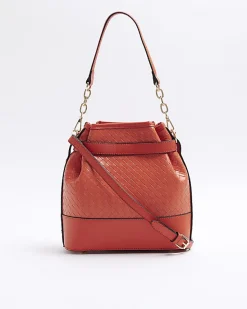 River Island Orange weave bucket cross body bag< Bags, Purses & Luggage