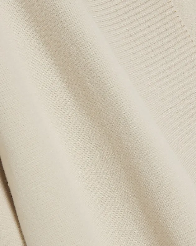 River Island Petite beige longline cosy cardigan< Petite