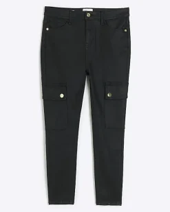 River Island Petite coated cargo skinny jeans< Petite