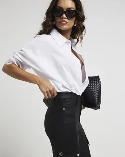 River Island Petite coated cargo skinny jeans< Petite