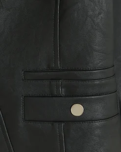 River Island Petite faux leather blazer< Petite