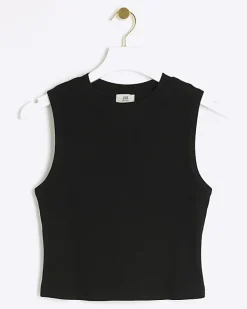 River Island Petite rib high neck tank top< Petite