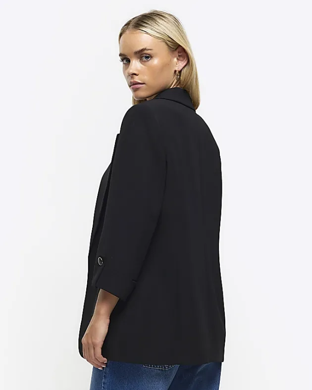River Island Petite rolled sleeve blazer< Petite