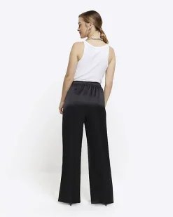 River Island Petite satin wide leg trousers< Petite