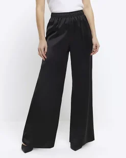 River Island Petite satin wide leg trousers< Petite