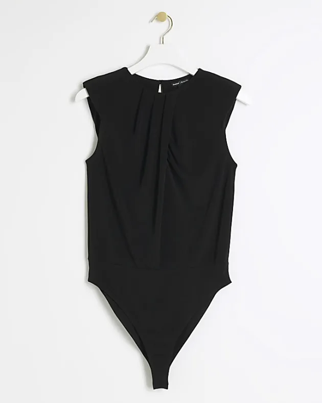 River Island Petite shoulder pad bodysuit< Petite