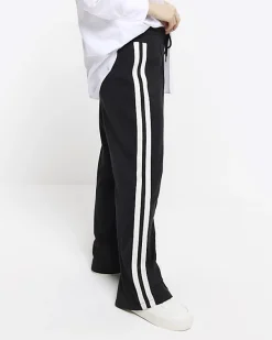 River Island Petite side stripe wide leg joggers< Petite