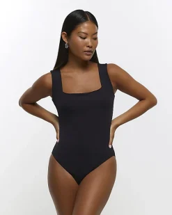 River Island Petite square neck bodysuit< Petite