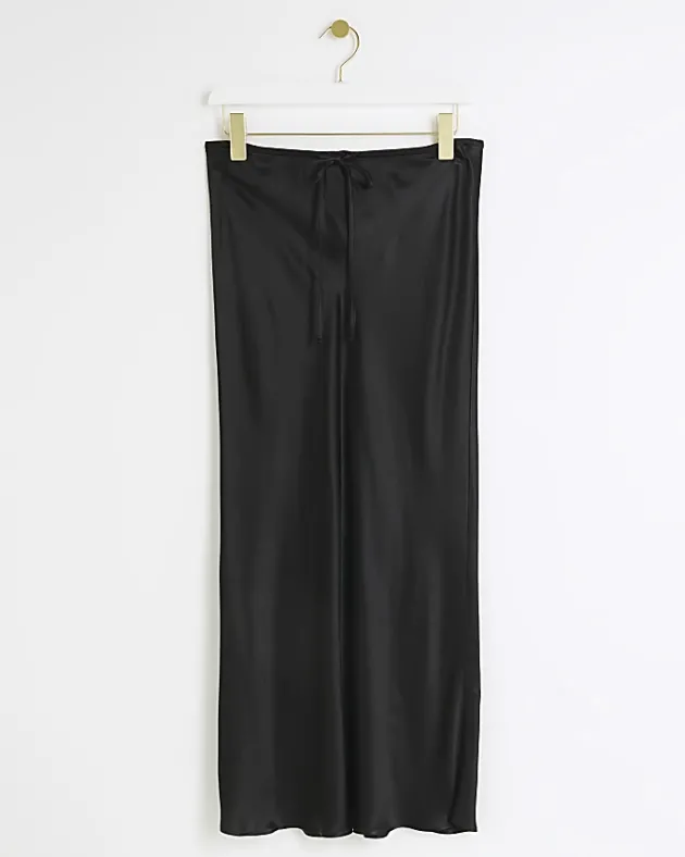 River Island Petite tie waist maxi skirt< Petite