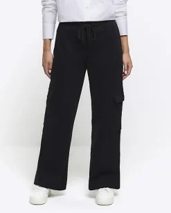 River Island Petite wide leg cargo joggers< Petite