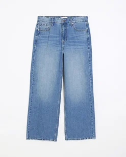River Island Petite high waisted straight leg jeans< Petite