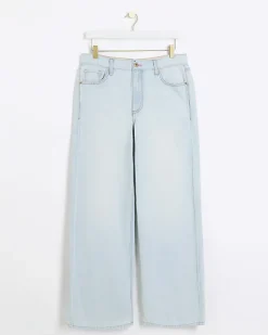 River Island Petite high waisted straight jeans< Petite