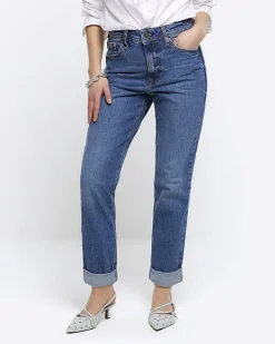 River Island Petite high waisted mom sculpt jeans< Petite