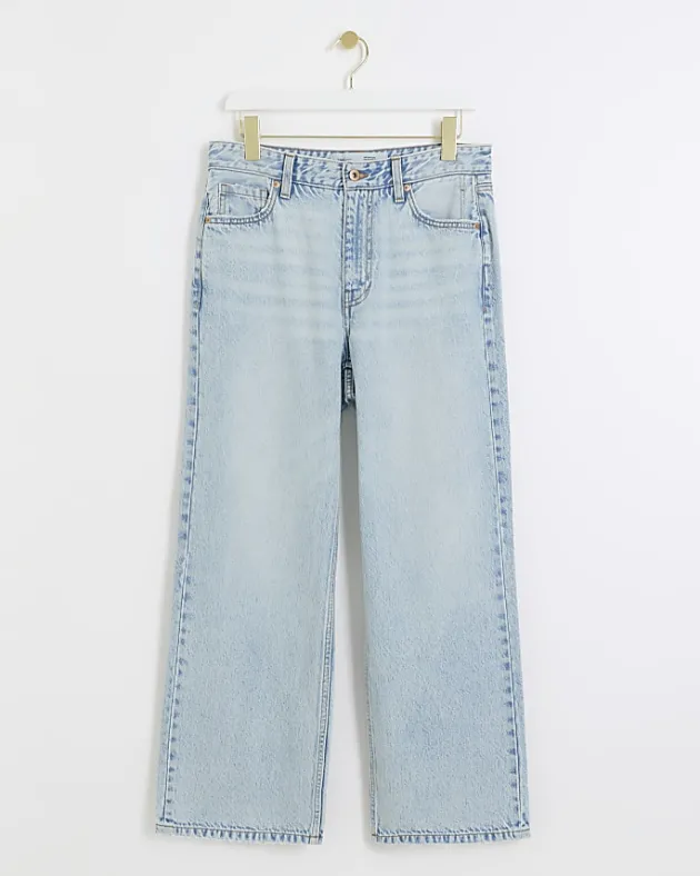 River Island Petite high waisted straight jeans< Petite