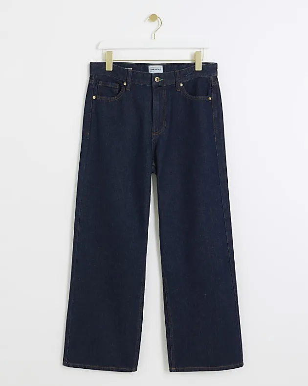 River Island Petite high waisted straight jeans< Petite