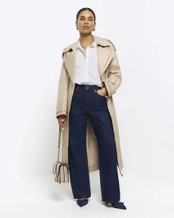 River Island Petite high waisted straight jeans< Petite