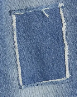 River Island Petite patch stove pipe straight jeans< Petite