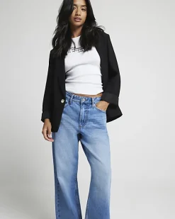 River Island Petite relaxed straight jeans< Petite
