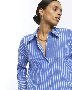 River Island Petite stripe long sleeve shirt< Petite