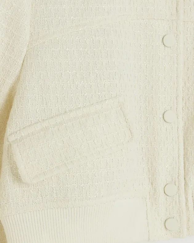 River Island Petite boucle tailored bomber jacket< Petite