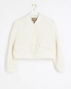 River Island Petite boucle tailored bomber jacket< Petite