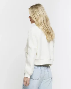 River Island Petite boucle tailored bomber jacket< Petite