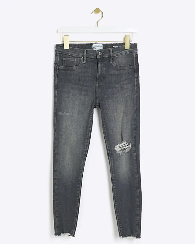 River Island Petite bum sculpt ripped jeggings< Petite