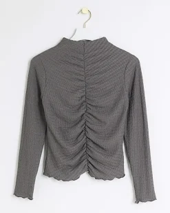 River Island Petite ruched long sleeve top< Petite