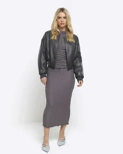 River Island Petite ruched long sleeve top< Petite