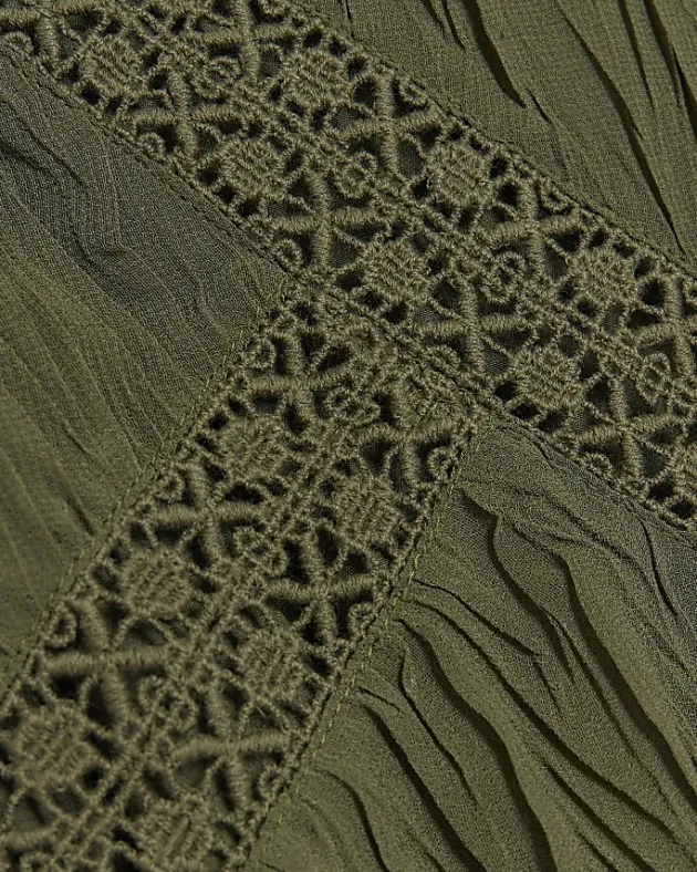 River Island Petite lace detail smock mini dress< Petite