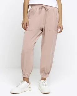 River Island Petite lyocell cuffed joggers< Petite
