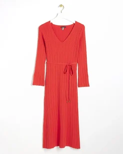 River Island Petite knit rib jumper maxi dress< Petite