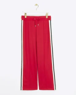 River Island Petite side stripe wide leg joggers< Petite