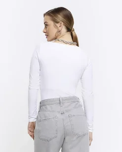 River Island Petite long sleeve bodysuit< Petite