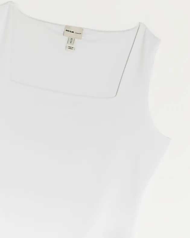 River Island Petite square neck bodysuit< Petite