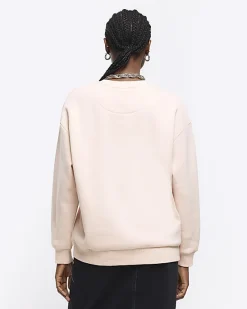 River Island embroidered sweatshirt< Loungewear