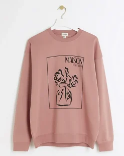 River Island floral graphic sweatshirt< Loungewear