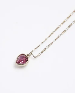 River Island heart stone necklace< Accessories & Jewellery